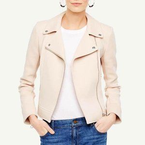 Light Beige Ann Taylor Moto Suede Jacket